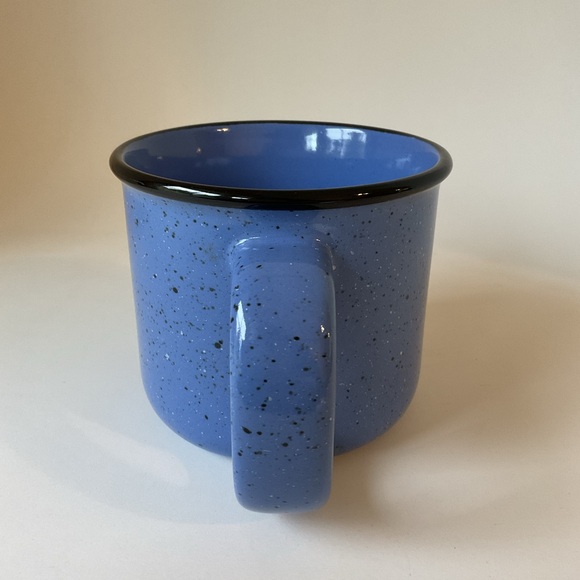 Blue Speckled Ceramic Camp Style Mug 12 Oz - Picture 3 of 14